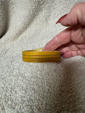 Paparazzi Mustard Yellow Leather Double-Wrap Bracelet